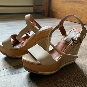 Lanvin wooden wedge espadrilles